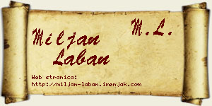 Miljan Laban vizit kartica